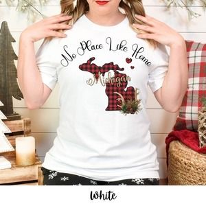 Women_s Midwest Christmas Shirt, Michigan T-Shirt, Midwest Christmas Tee